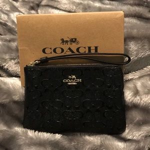 Coach Black Wristlet New
